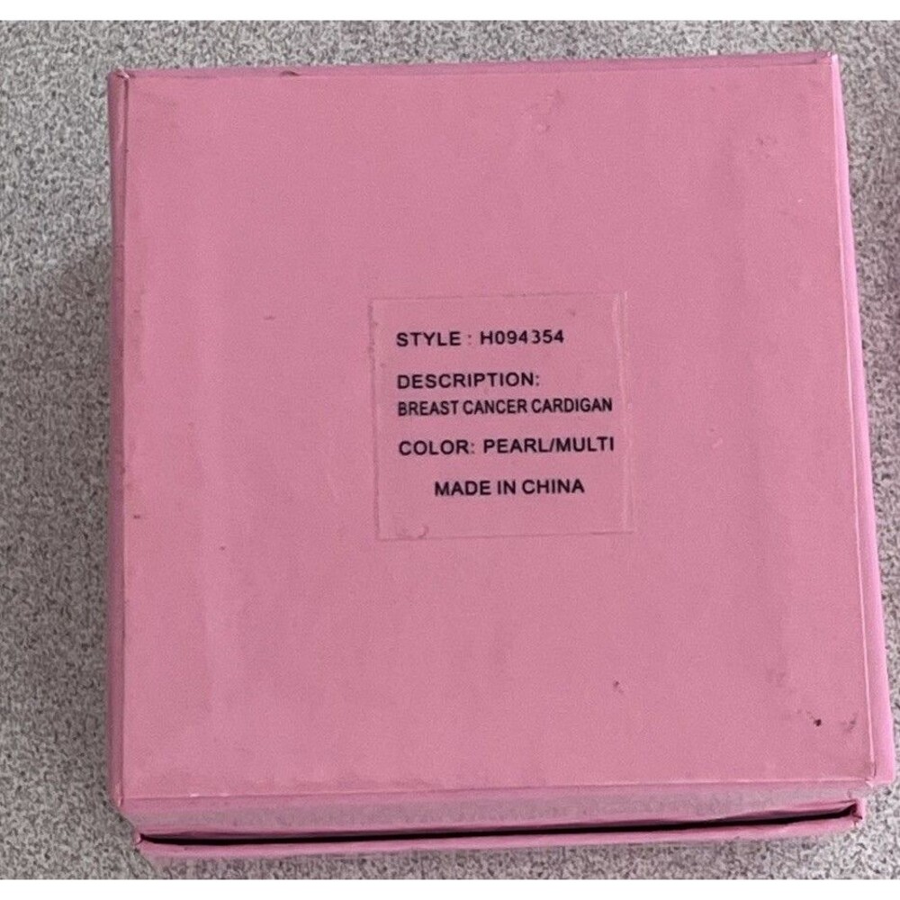 Michael Simon Breast Cancer Awareness Cardigan Sweater Ornament In Box - Picture 2 of 12
